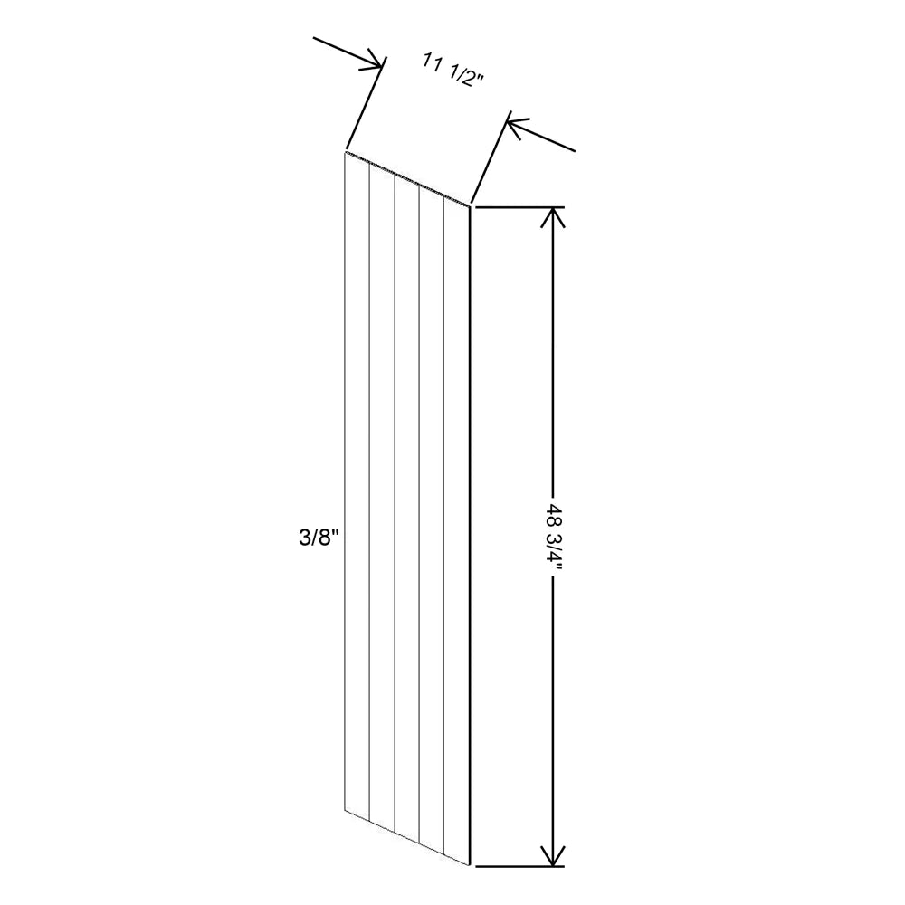Fabuwood Allure Fusion Dove 12"W Beaded Panel Plank